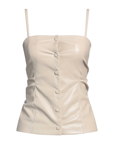 ERIKA CAVALLINI Top Beige 65% Polyester, 35% Polyurethane, Virgin Wool