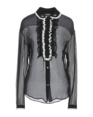 DSQUARED2 Lace shirts & blouses Black 100% Silk
