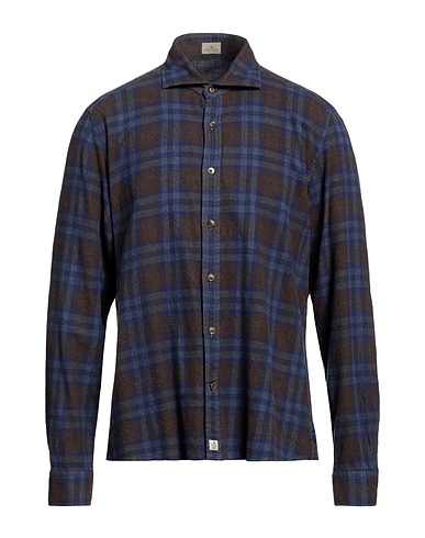 SONRISA Checked shirt Dark brown 100% Cotton