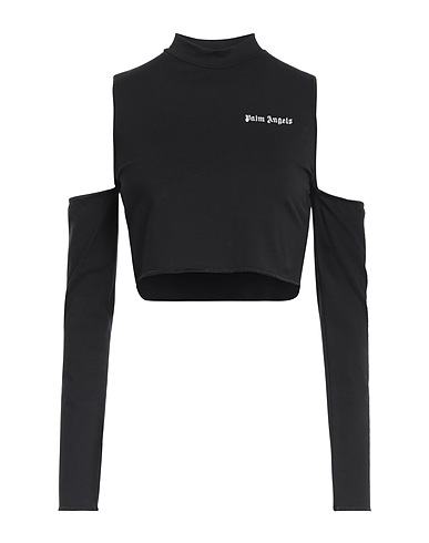 PALM ANGELS Top Black 90% Cotton, 10% Elastane, Polyester