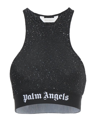 PALM ANGELS Top Black 76% Polyester, 18% Viscose, 6% Polyamide