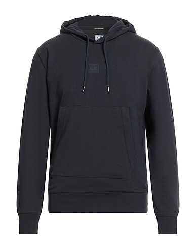 C.P. COMPANY Hooded track jacket  Midnight blue 95% Cotton, 5% Elastane