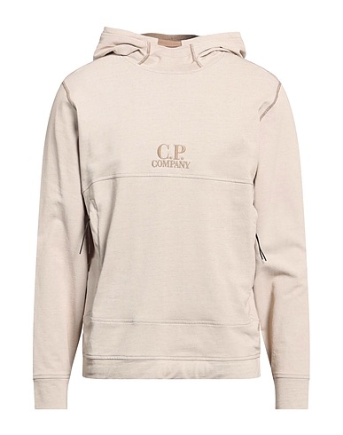 C.P. COMPANY Hooded track jacket  Beige 100% Cotton