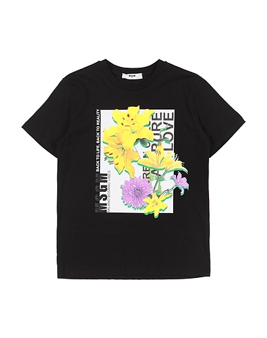 MSGM T-shirt Black 100% Cotton
