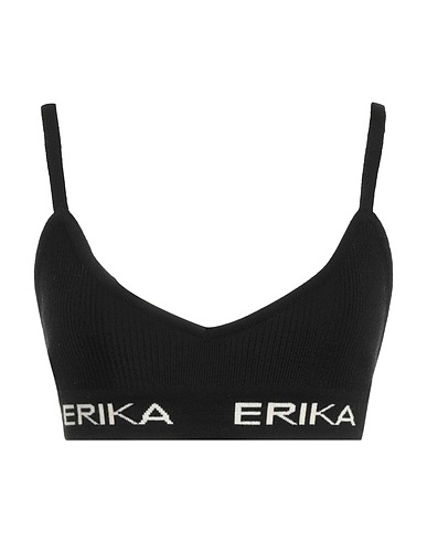 ERIKA CAVALLINI Top Schwarz 100% Schurwolle