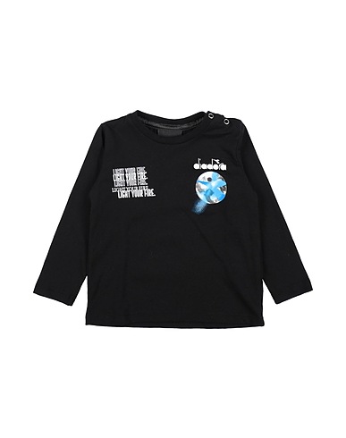 DIADORA T-shirt Black 100% Cotton