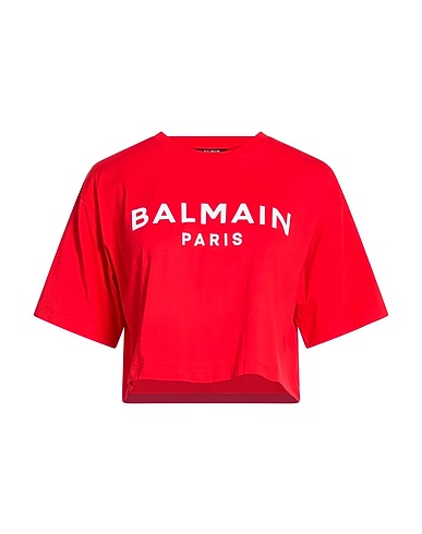 BALMAIN T-shirt Red 100% Cotton