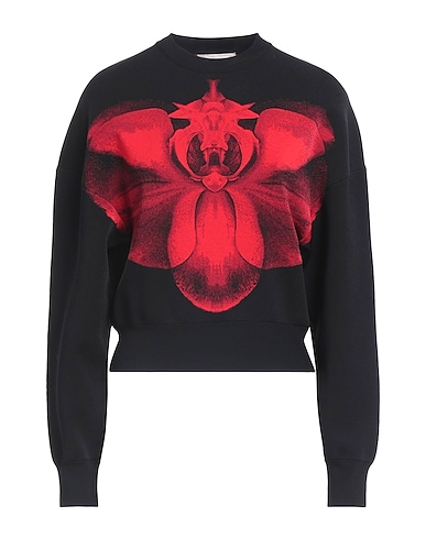 MCQUEEN Jumper NERO 81% Viscose, 15% Polyester, 3% Polyamide, 1% Elastane