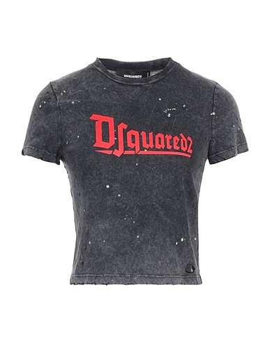 DSQUARED2 Crop top Charcoal 100% Cotton