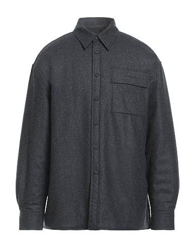 GIVENCHY Solid color shirt Charcoal 100% Wool, Viscose, Polyester