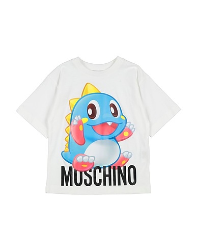 MOSCHINO KID T-shirt White 100% Cotton, Elastane