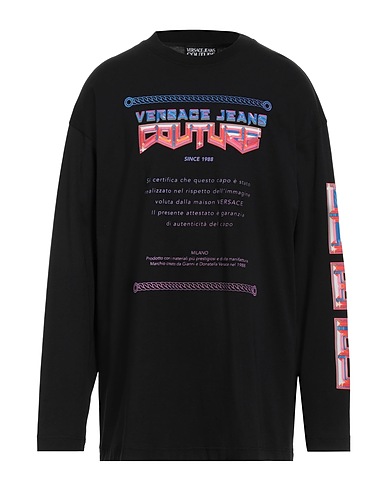 VERSACE JEANS COUTURE T-shirt Black 100% Cotton