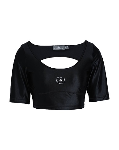 ADIDAS by STELLA McCARTNEY TOPS & TEES aSMC CROP TOP
 Black 73% Recycled polyamide, 27% Elastane