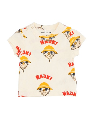 MINI RODINI T-Shirt Elfenbein 100% Organische Baumwolle