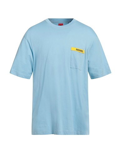 FERRARI Basic T-shirt Azure 100% Cotton