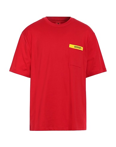 FERRARI Basic T-shirt Red 100% Cotton