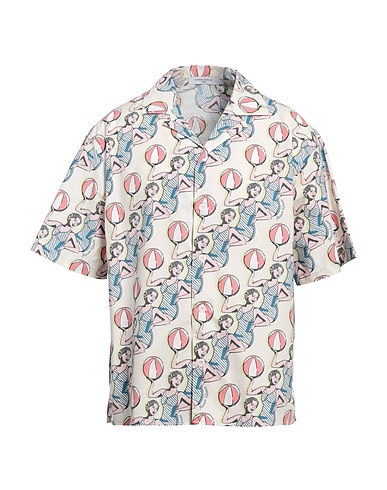 MAISON KITSUNÉ Patterned shirt White 100% Cotton