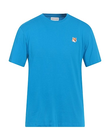 MAISON KITSUNÉ Basic T-Shirt Azurblau 100% Baumwolle