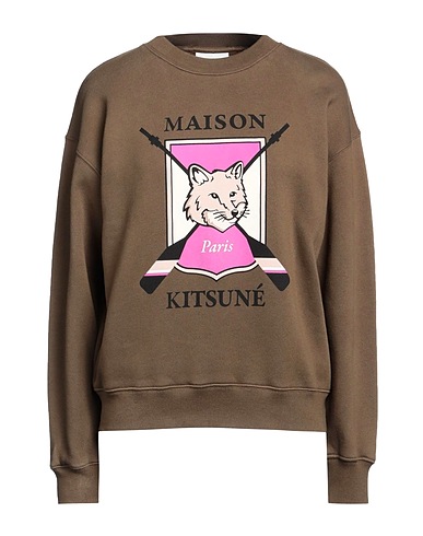 MAISON KITSUNÉ Sweatshirt Military green 100% Cotton