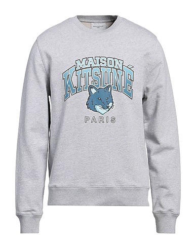 MAISON KITSUNÉ Felpa Grigio chiaro 100% Cotone