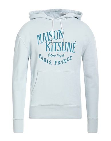 MAISON KITSUNÉ Hooded track jacket  Sky blue 100% Cotton