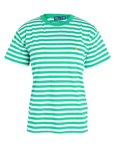 POLO RALPH LAUREN T-shirt STRIPED ORGANIC COTTON CREWNECK TEE
 Verde 100% Cotone
