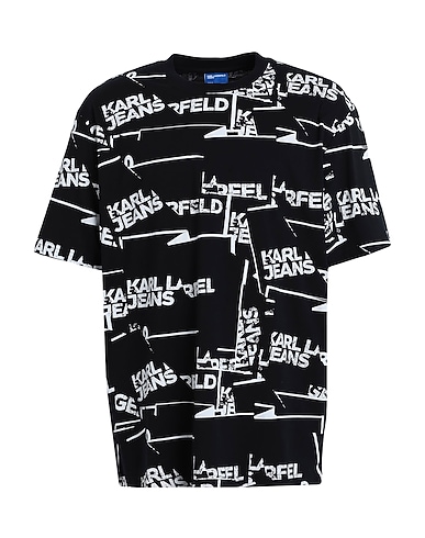 KARL LAGERFELD JEANS TOPS & TEES KLJ RELAXED SSLV AOP LOGO TEE
Black 100% Organic cotton