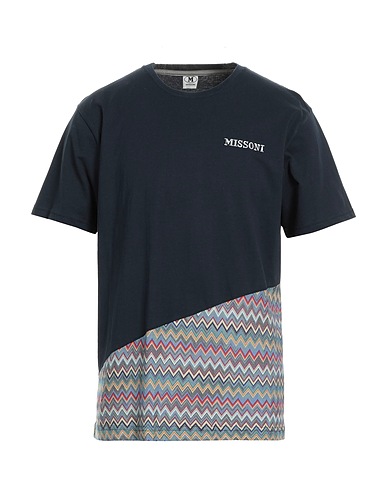 M MISSONI T-shirt Blu notte 100% Cotone