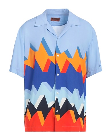 MISSONI Patterned shirt Light blue 100% Viscose