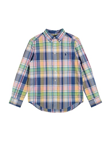 POLO RALPH LAUREN Patterned shirt Plaid Cotton Poplin Shirt Navy blue 100% Cotton