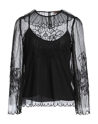 TWINSET Top Nero 100% Poliestere