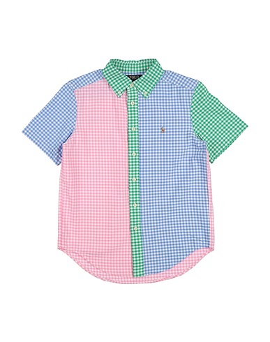 POLO RALPH LAUREN Patterned shirt Gingham Oxford Short-Sleeve Fun Shirt
 Azure 100% Cotton