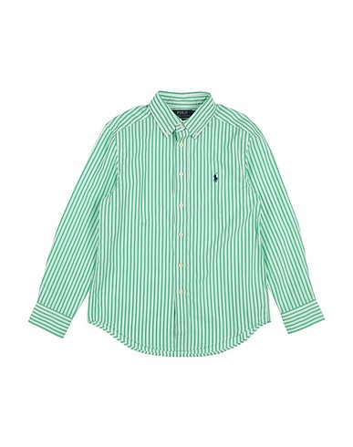 POLO RALPH LAUREN Patterned shirt Striped Cotton Poplin Shirt
 Green 100% Cotton