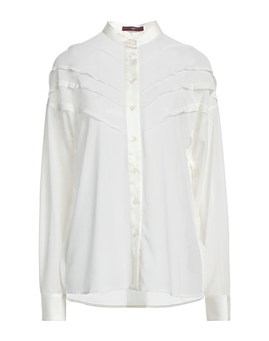 HIGH Solid colour shirts & blouses Ivory 100% Polyester
