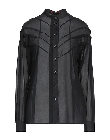 HIGH Hemden und Blusen einfarbig Schwarz 100% Polyester