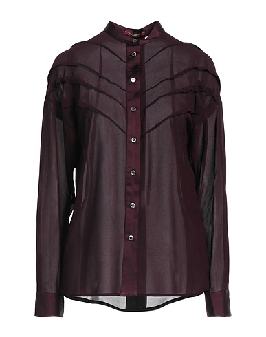 HIGH Hemden und Blusen einfarbig Schokobraun 100% Polyester
