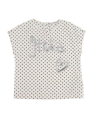 DOLCE&GABBANA Top White 91% Silk, 9% Elastane