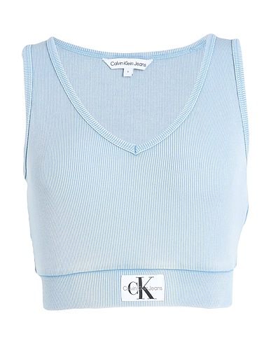 CALVIN KLEIN JEANS Top Hellblau 95% Baumwolle, 5% Elastan