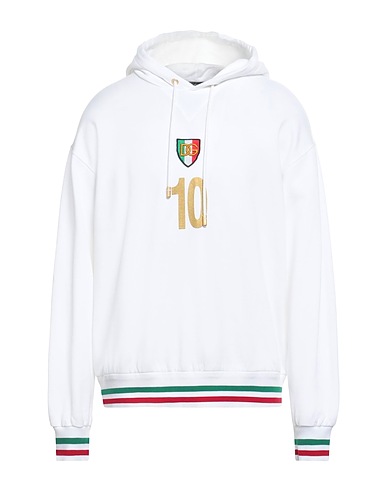 DOLCE&GABBANA Hooded sweatshirt White 100% Cotton, Elastane, Viscose, Polyester