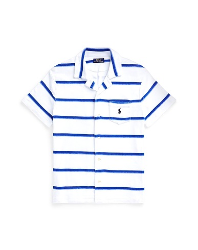 POLO RALPH LAUREN Gestreiftes Hemd Weiß 90% Baumwolle, 10% Recyceltes Polyester