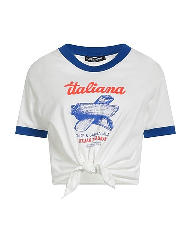 DOLCE&GABBANA Cropped Top Weiß 100% Baumwolle