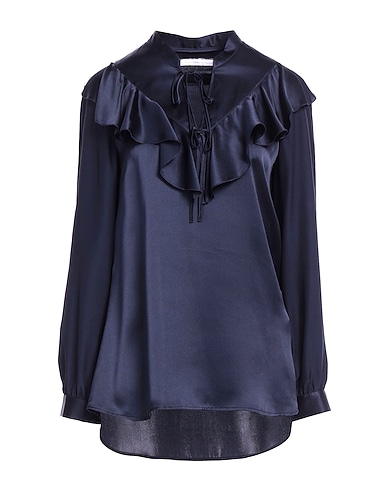HIGH Silk top Midnight blue 100% Silk