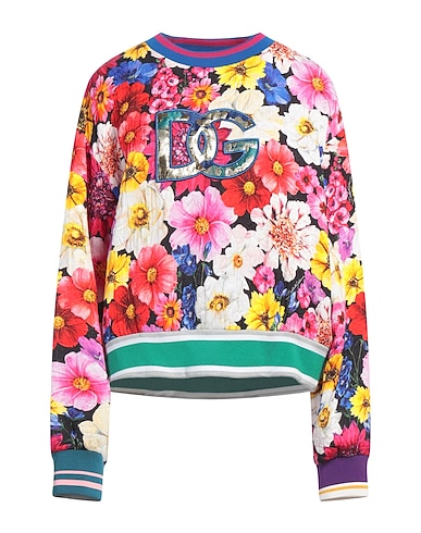 DOLCE&GABBANA Sweatshirt Black 50% Cotton, 49% Viscose, 1% Elastane, Synthetic fibers, Silk