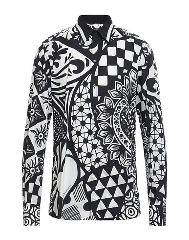 DOLCE&GABBANA Patterned shirt MARTINI Black 100% Cotton