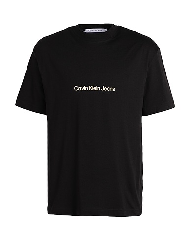 CALVIN KLEIN JEANS T-shirt Nero 100% Cotone