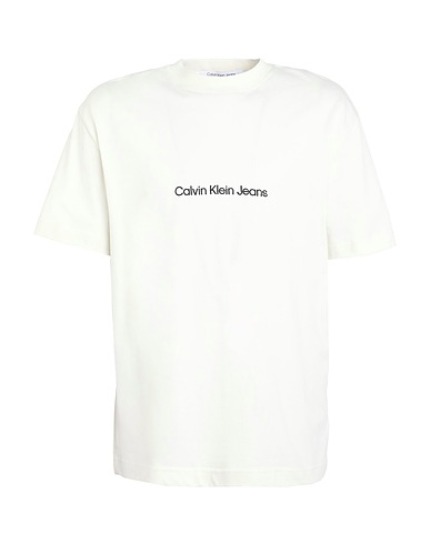 CALVIN KLEIN JEANS T-shirt Off white 100% Cotone