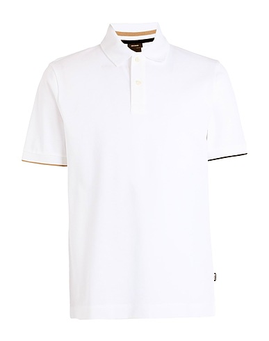 BOSS Poloshirt Weiß 100% Baumwolle