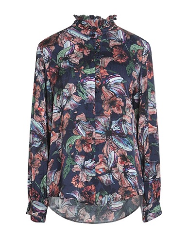HIGH Floral shirts & blouses USE Midnight blue 100% Rayon