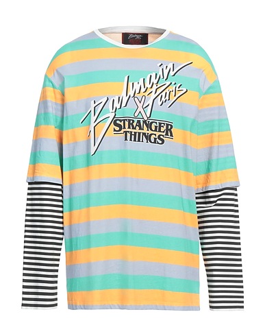 BALMAIN T-shirt Light blue 100% Cotton