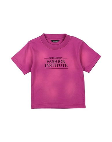 BALENCIAGA KIDS T-shirt Βιολετί 100% Βαμβάκι